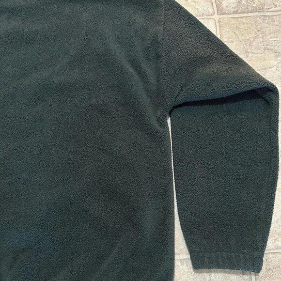 Vintage Fleece Jacket Made In USA 80s 90’s Forest Green Full Zip Depoe Bay Large - Picture 9 of 12